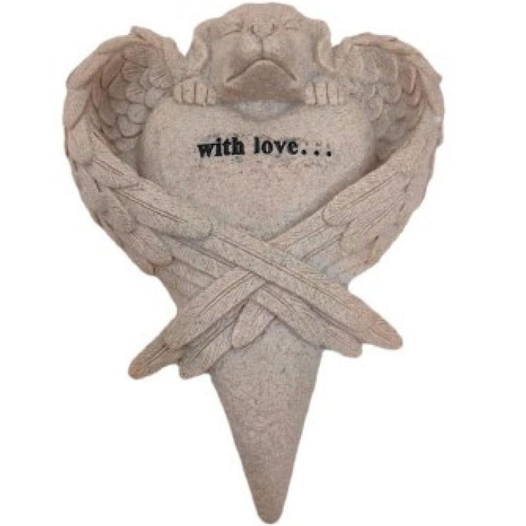 Dog Plaque Stake With Love 215x150x45mm