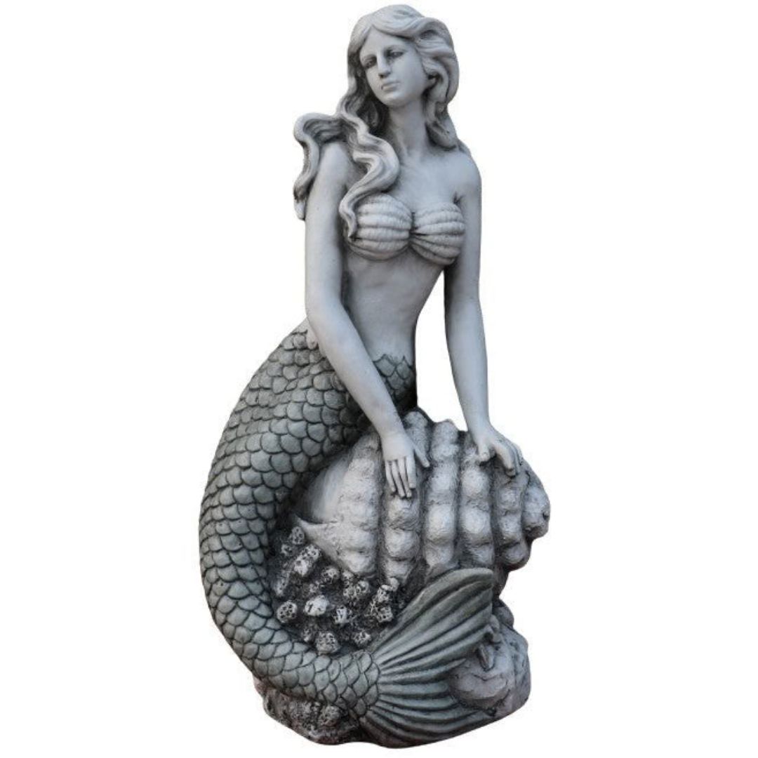 Mermaid On Conch Shell 31x26.5x60.5cm