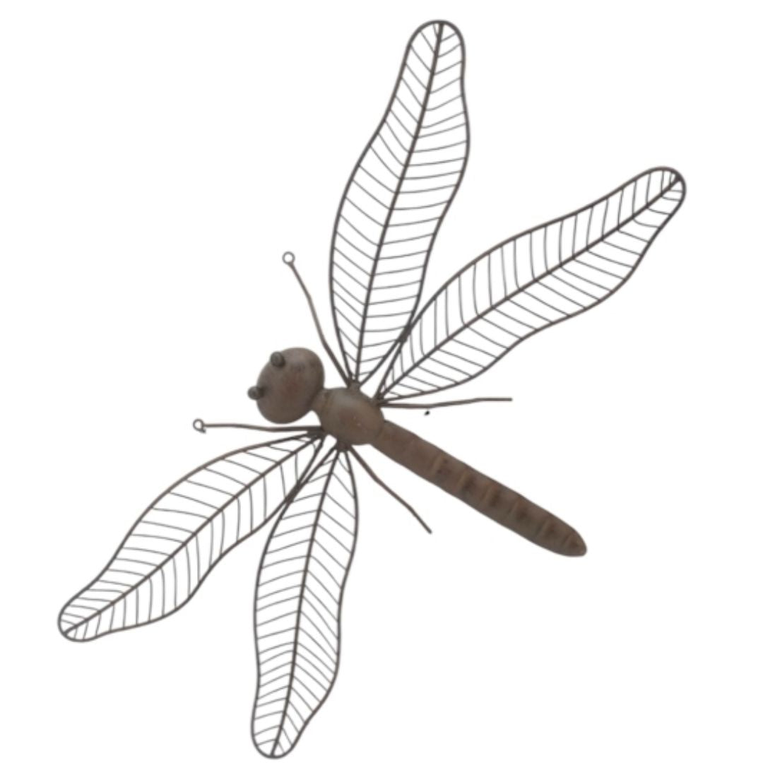 Dragonfly Wall Art Rustic 570x340x50mm