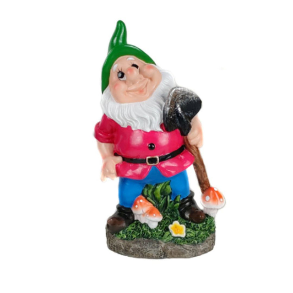 Gnome With Shovel 16 X 14 X 27cm