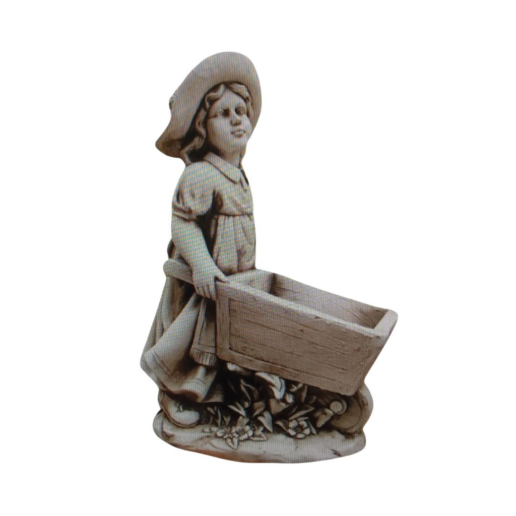 Girl With Cart 48x26x59cm