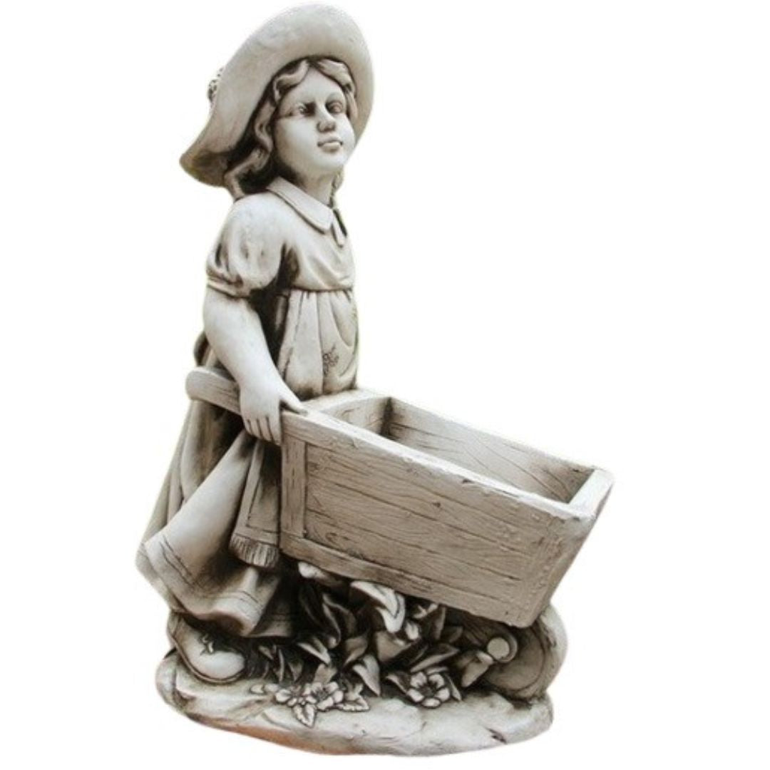 Girl With Cart 48x26x59cm