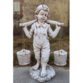 Boy Carrying Basket Planters - 42x27x67cm