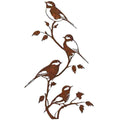 Four Birds On Branch Wall Art