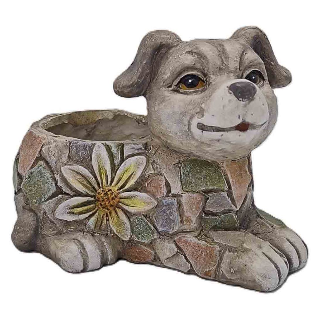 Flower Power Doggy Planter - 17.5x12.3x12.5cm