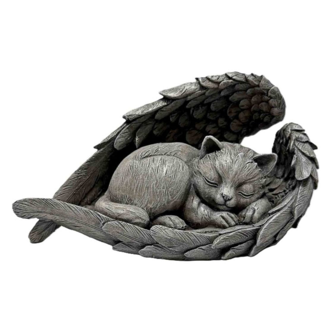 Cat Napping In Angel Wings - 22.1x13x11.2cm