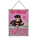 Metal Rottweiler Wall Hanging 20x27