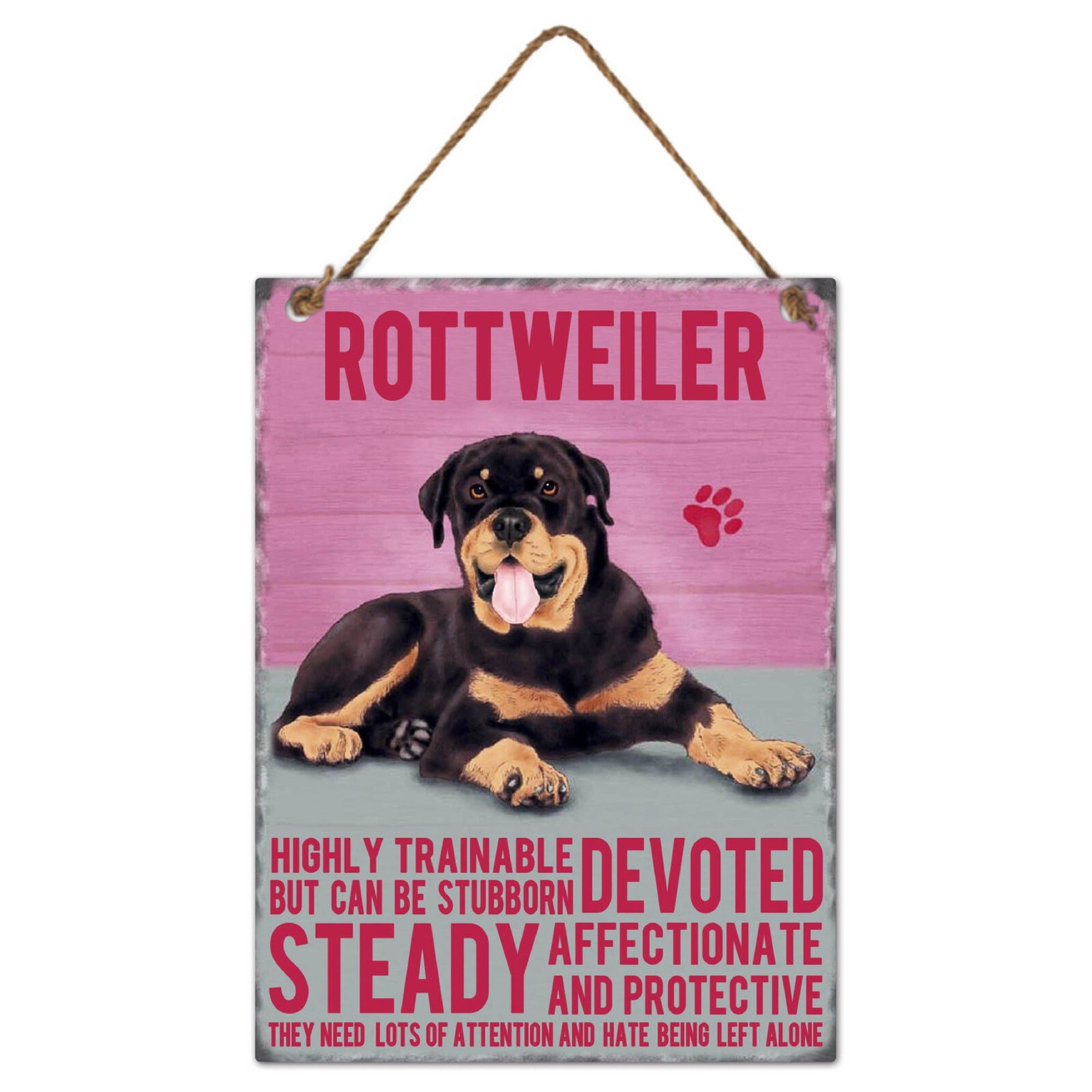 Metal Rottweiler Wall Hanging 20x27