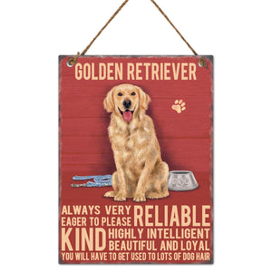 Metal Golden Retriever Wall Hanging 20x27