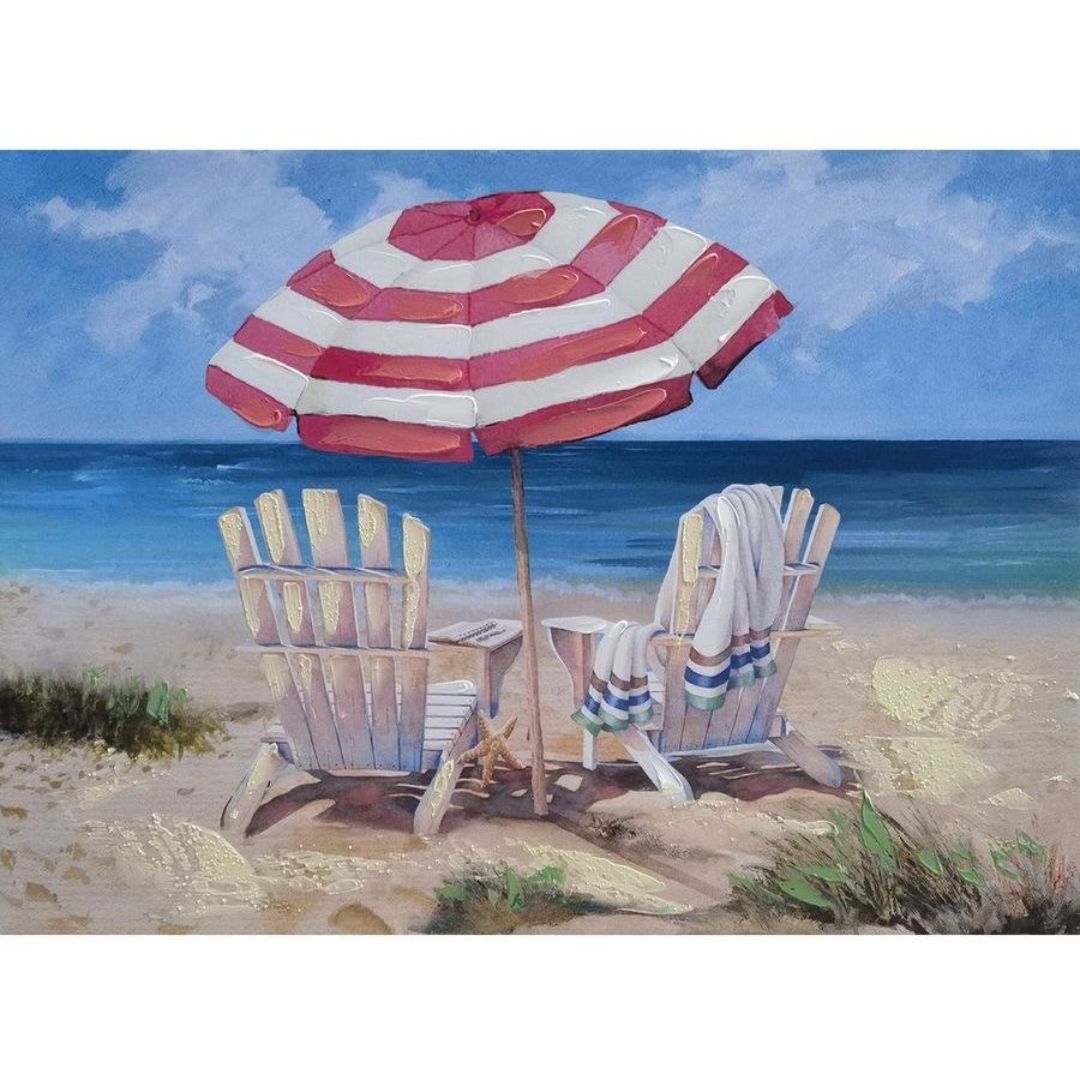 Beach View Hand Painting 70x50x1.8cm