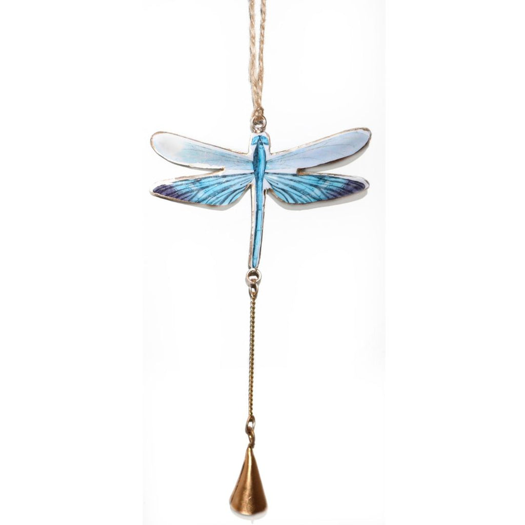 Urban Products Dragonfly With Bell Hanging Charm Green