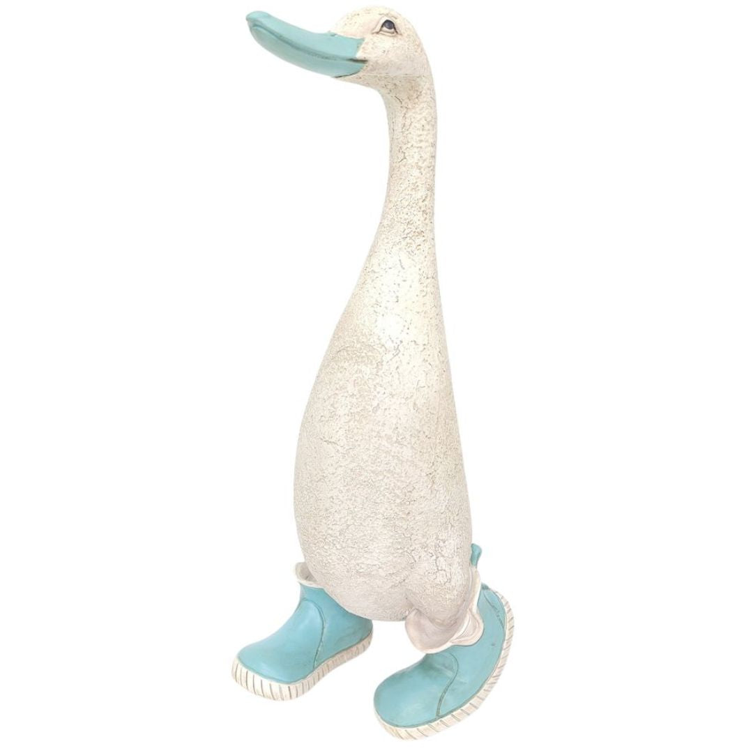 Urban Prodcuts Standing Duck In Boots Ornanmental Blue 30cm