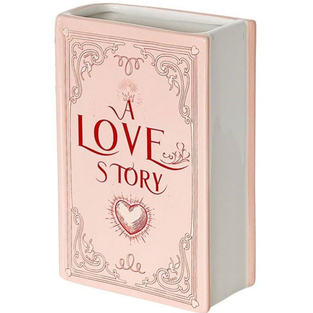Urban Products A Love Story Book Vase Pink & Red 16cm
