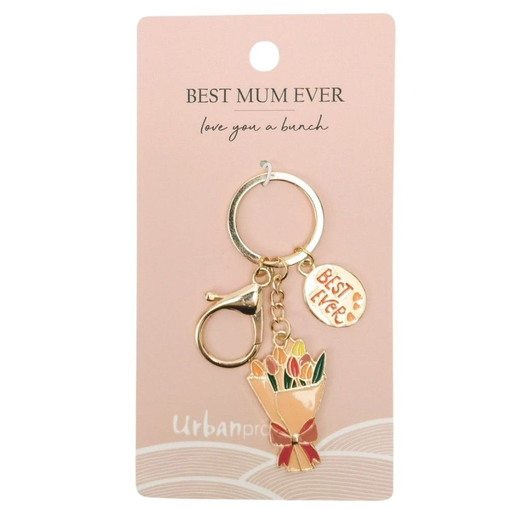 Urban Products Best Mum Keyring Pink 11cm