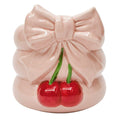 Cherry Bow Planter Pink/red 16cm