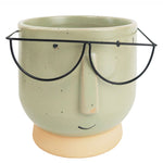 Load image into Gallery viewer,  Blake With Glasses Short Planter Green
