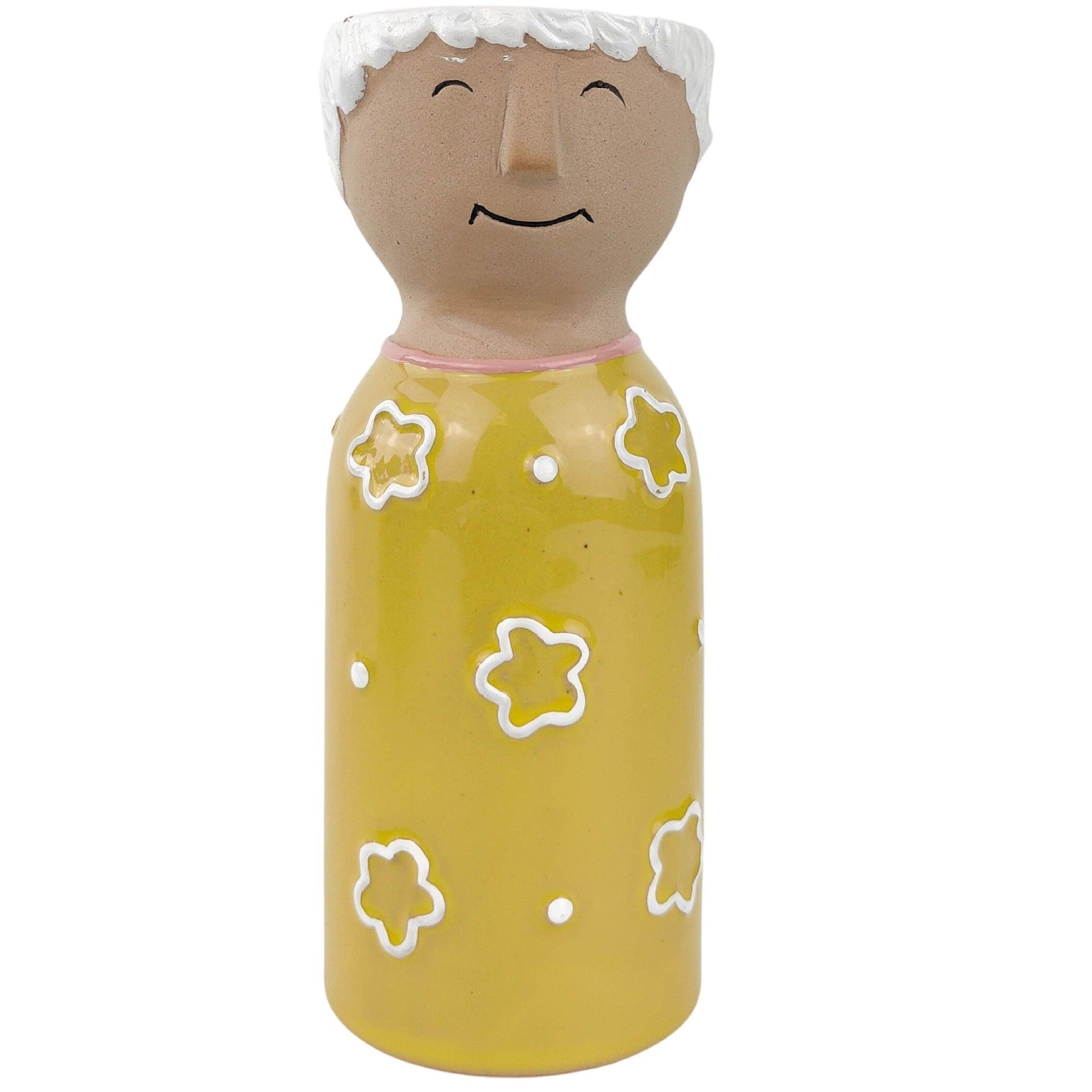 Grandma Tall Planter Yellow 18cm