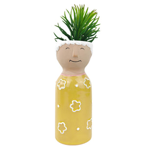 Grandma Tall Planter Yellow 18cm