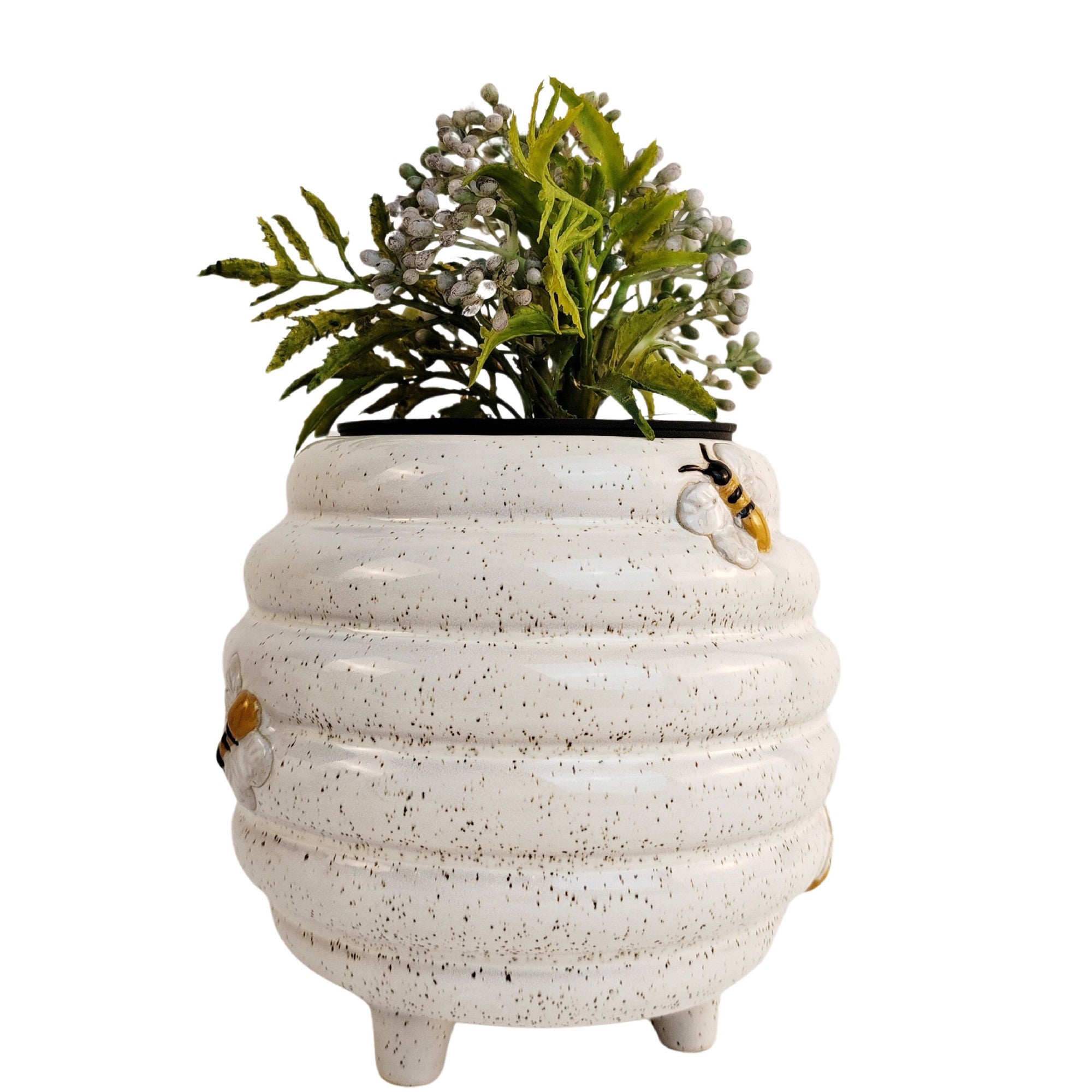 Beehive Planter White/sand 15cm