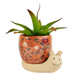 Load image into Gallery viewer, Urban Products Snail With Flowers Planter Pink/sand 11cm
