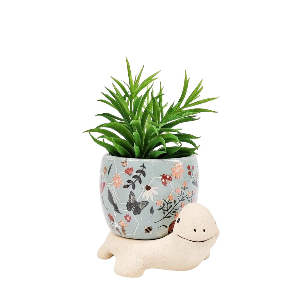 Urban Products Turtle Medium Planter Sage/sand 16cm