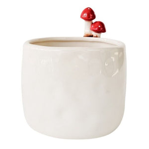 Toadstool Planter White 11cm