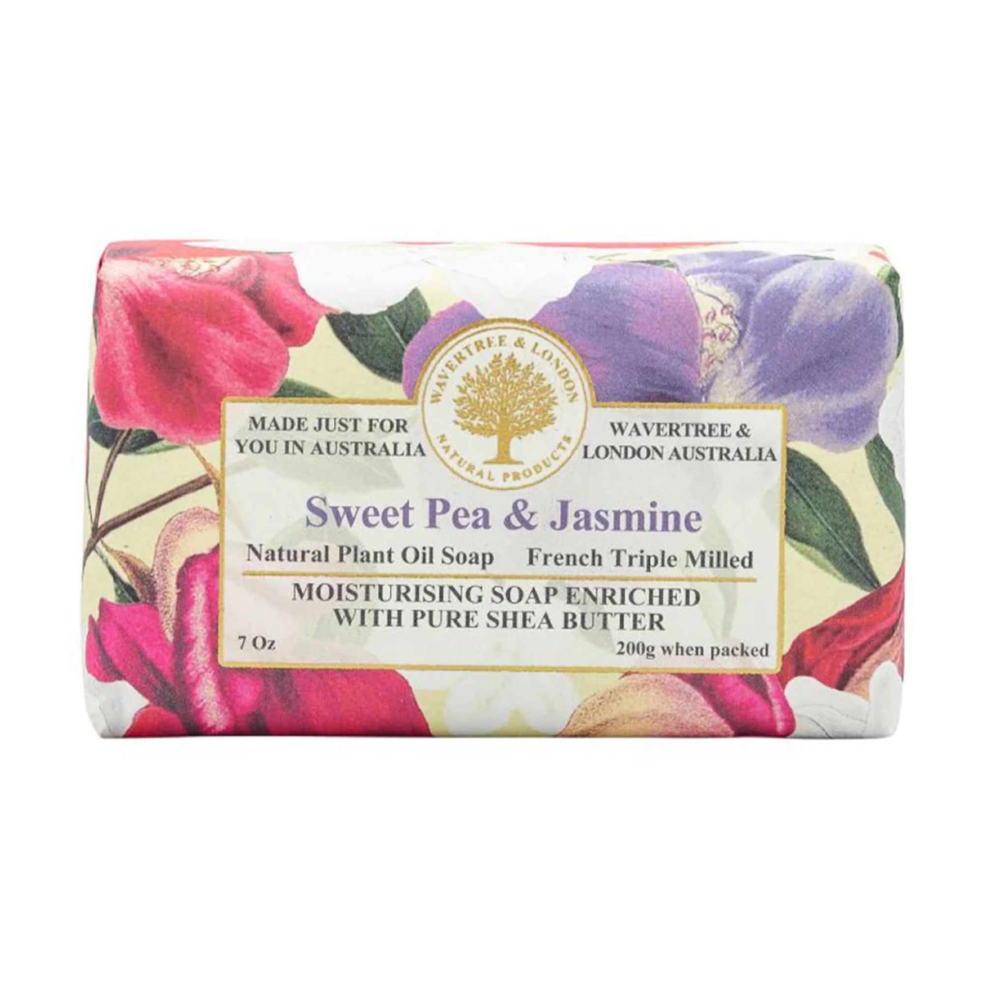 Wavertree & London Sweet Pea & Jasmine Soap Bar 200g