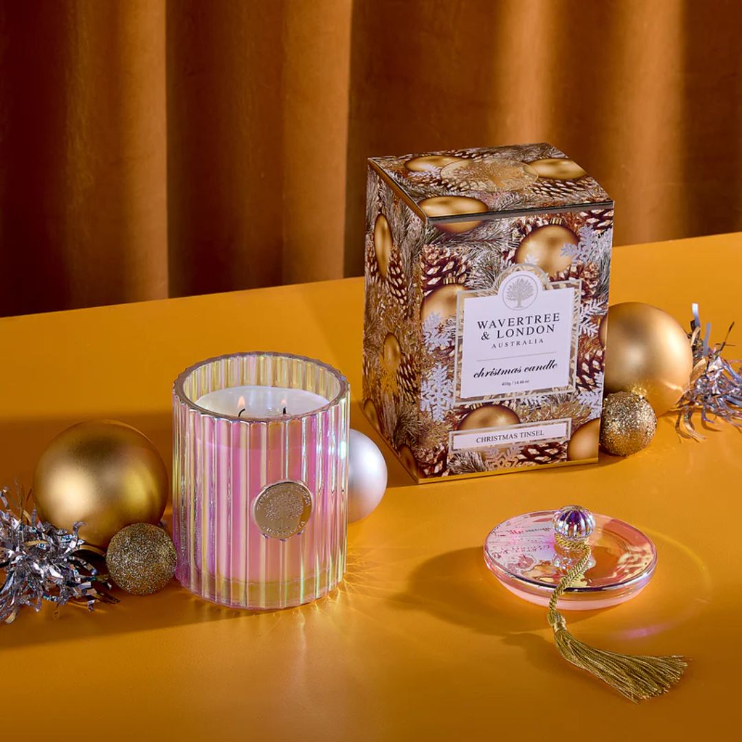 Wavertree & London Christmas Tinsel Candle 410g