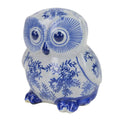 Crackle Glazed Baby Owl 14x14x12cm