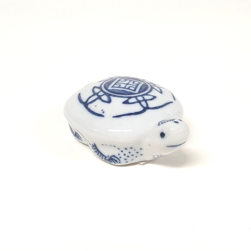 Small Blue And White Turtle 6.50x3.50x8.50cm