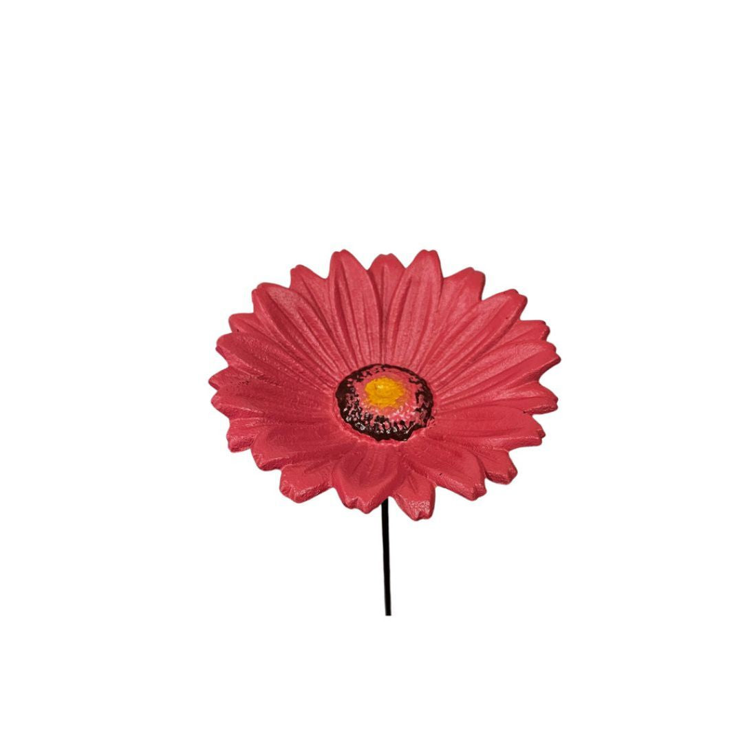 Bronrob Cast Iron Flower Red 14.50x74x14.50cm