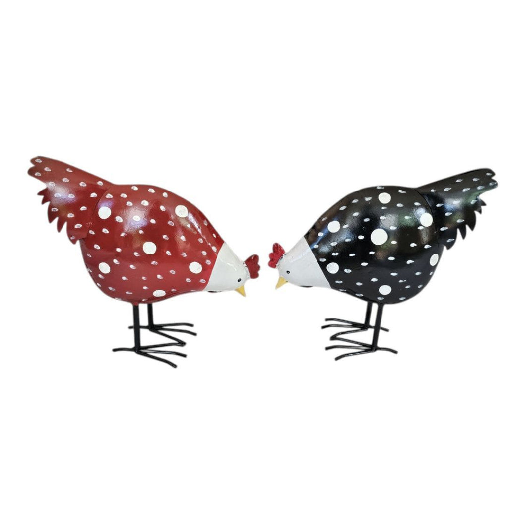 Hen Pecking Asst Red/black 15x30x11cm
