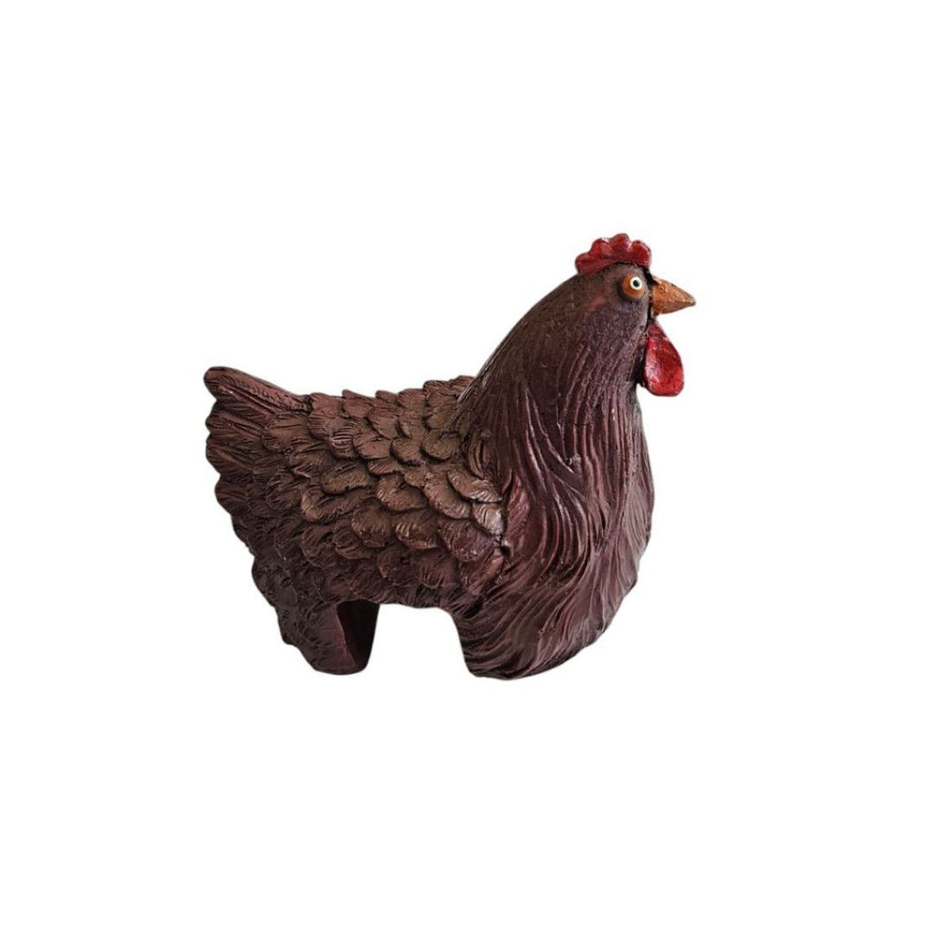 Fence Hen Brown 14x15x11cm