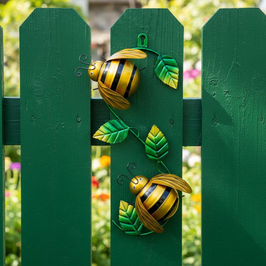 Bees On Leaves 18x33x6cm