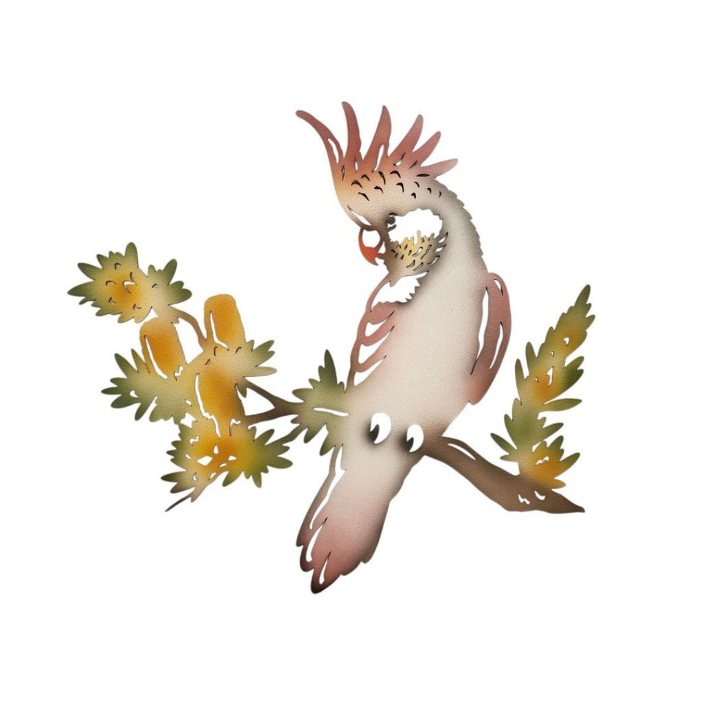 Galah Coloured Wall Art 40x37x.30cm