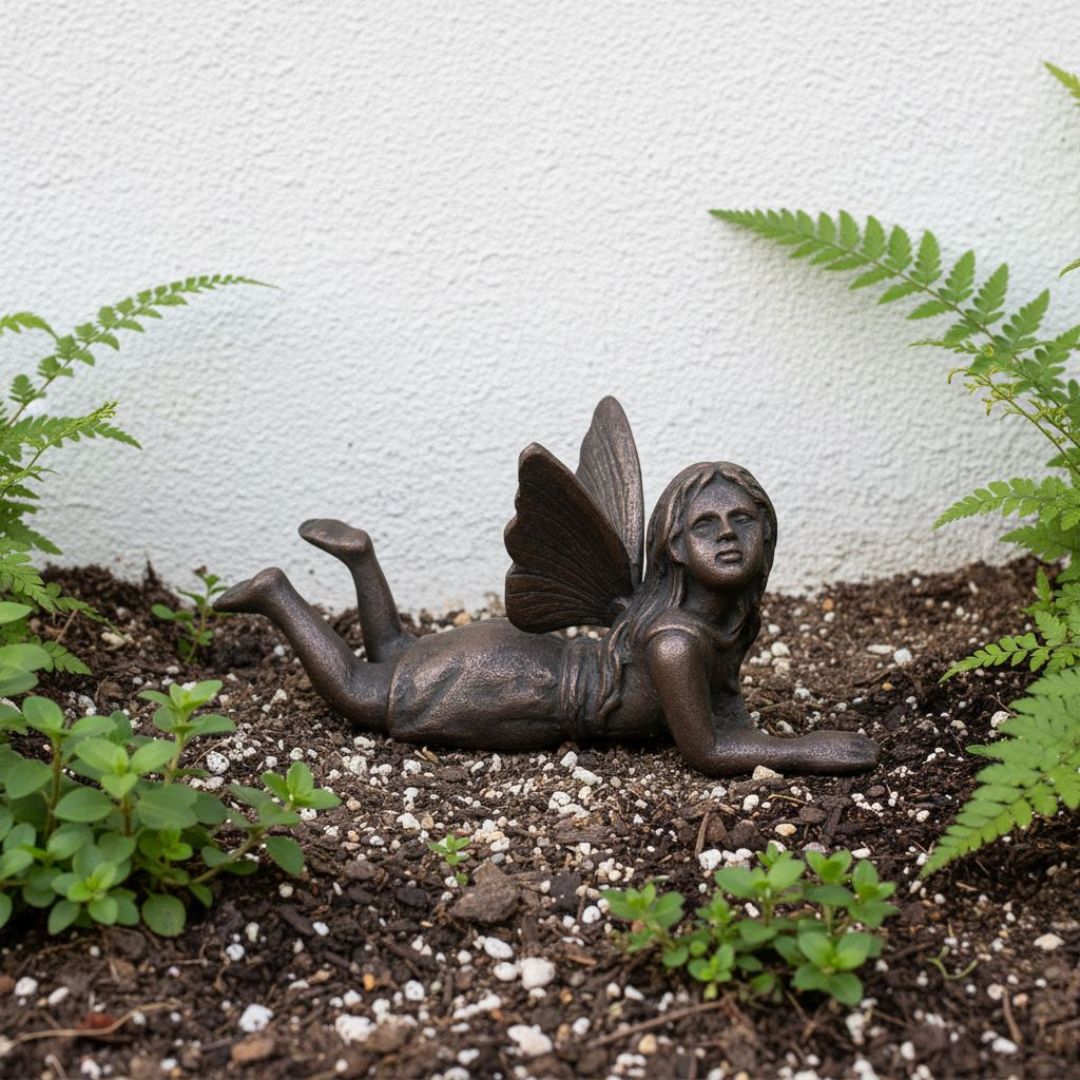 Bronrob Lying Fairy Ornament 8.80x9.80x21.30cm
