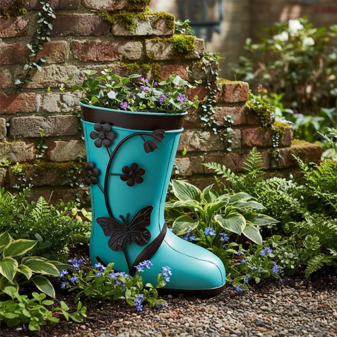 Blue Welly Planter
