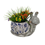 Load image into Gallery viewer, Bronrob Resin Floral Snail Planter 30x22.50x16.50cm
