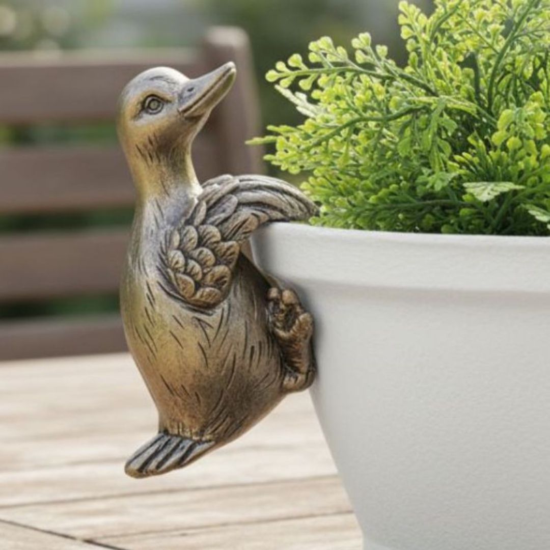 Bronrob Resin Duck Pot Hanger 5.50x10x5.50cm