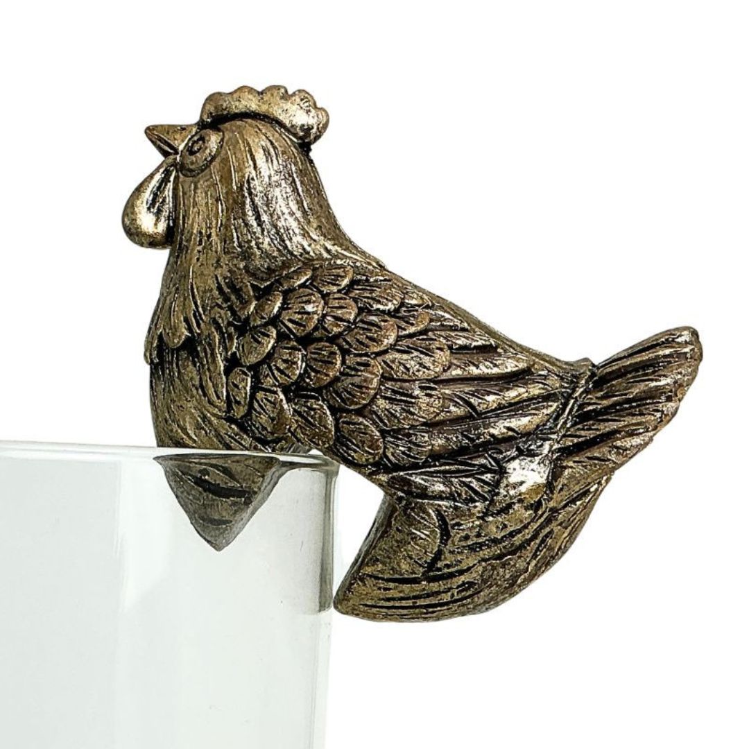 Bronrob Resin Rooster Pot Hanger 8x6x5.50cm