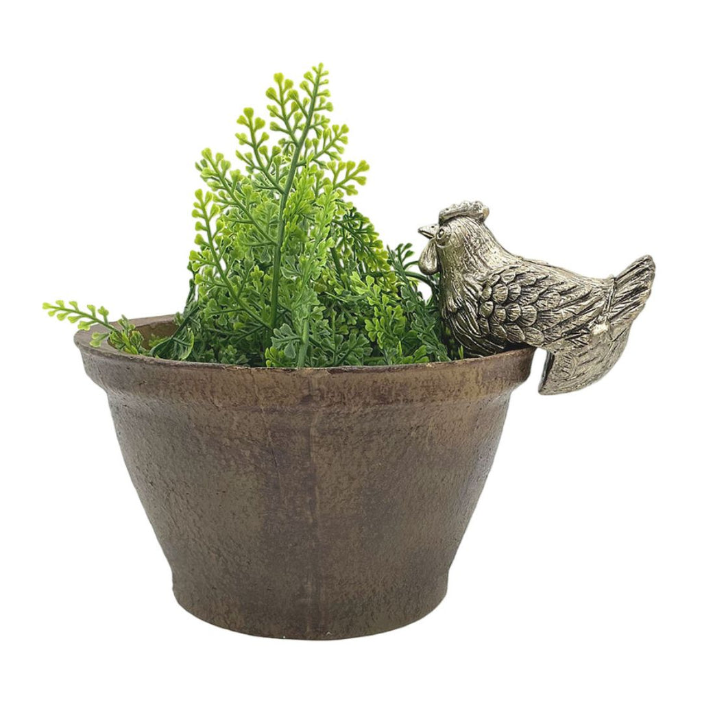 Bronrob Resin Rooster Pot Hanger 8x6x5.50cm