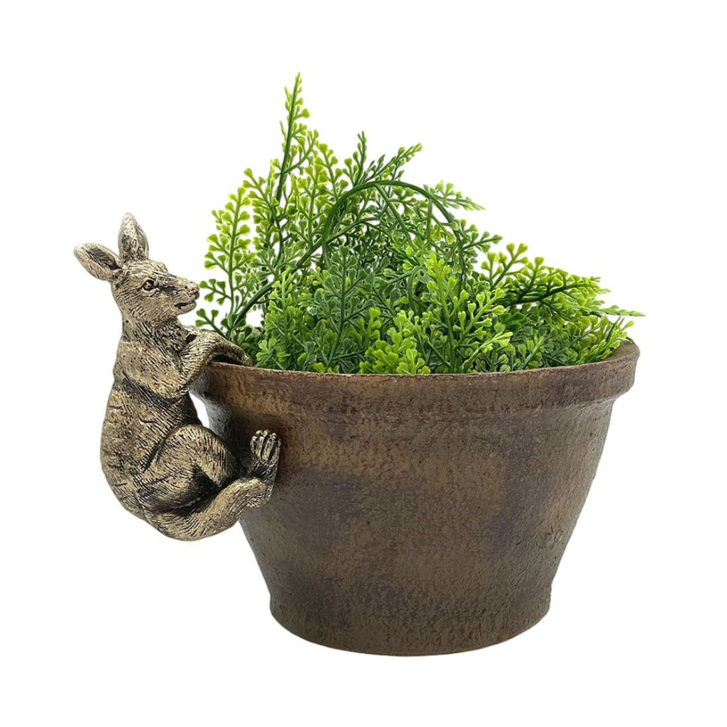 Bronrob Resin Kangaroo Pot Hanger 6x10x5cm