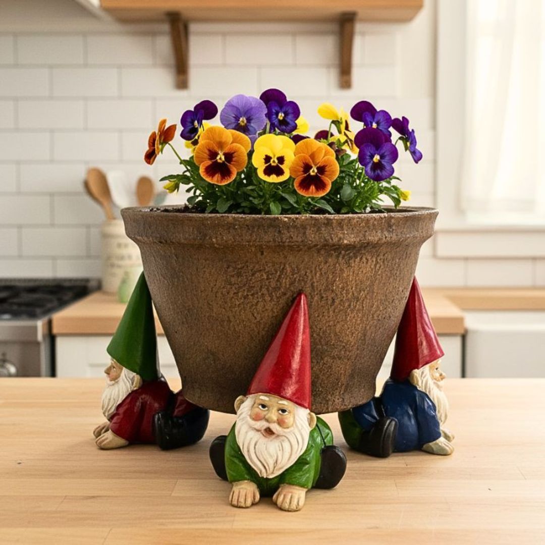 Bronrob Resin Gnome Pot Feet 8x9.50x6cm