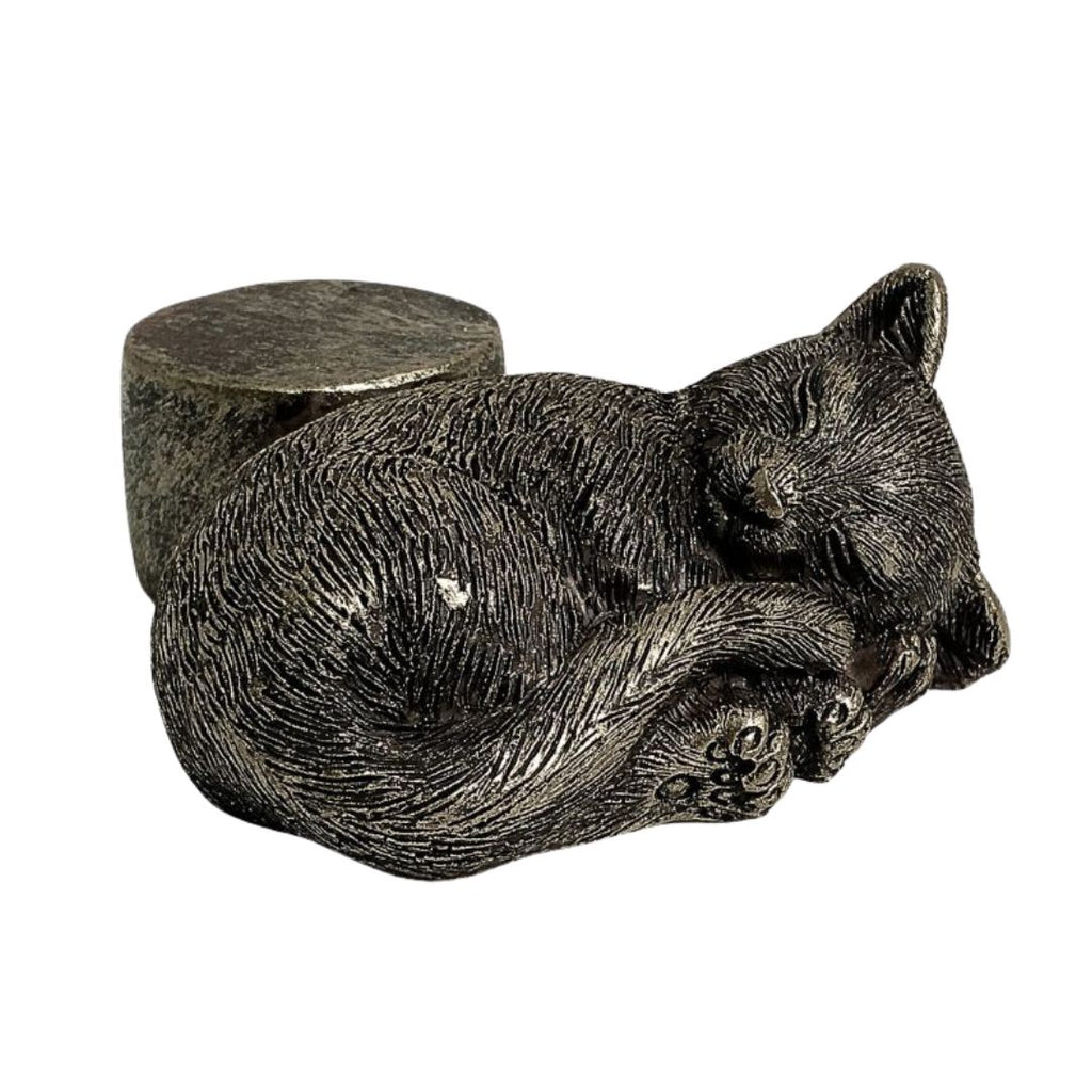 Bronrob Resin Sleeping Cat Pot Feet 9.50x4x8cm