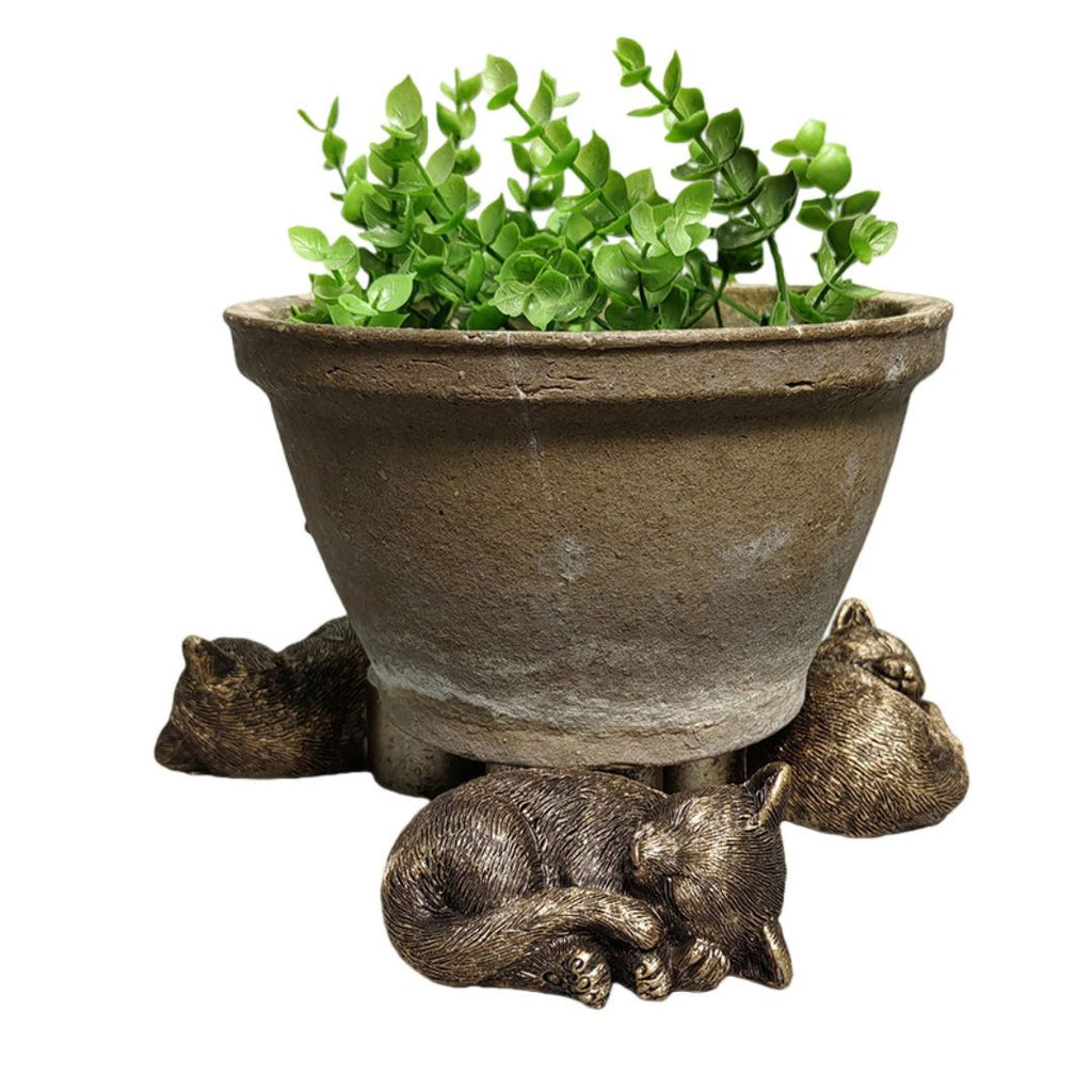 Bronrob Resin Sleeping Cat Pot Feet 9.50x4x8cm