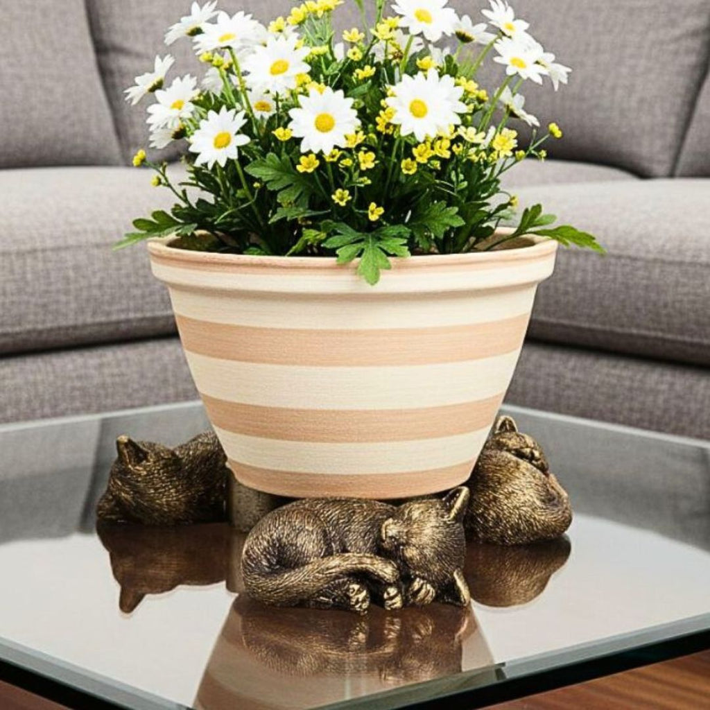 Bronrob Resin Sleeping Cat Pot Feet 9.50x4x8cm