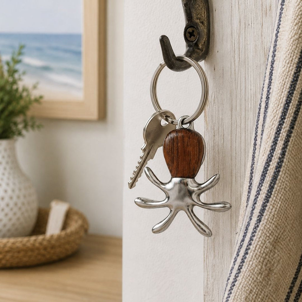Octopus Keyring (bayong Wood)