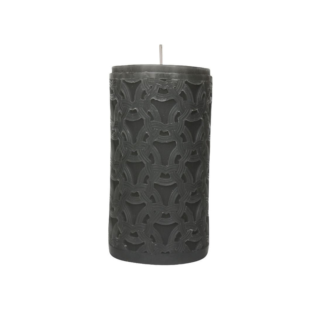Link Pillar Candle Grey Medium