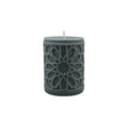 Mandala Pillar Candle-grey