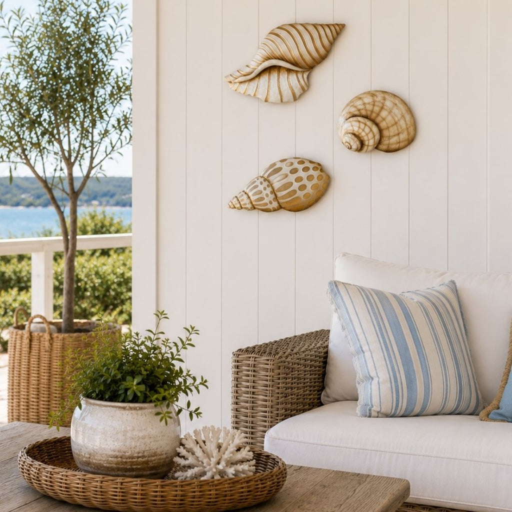 Capiz Beige Babylonia Shell Wall Art